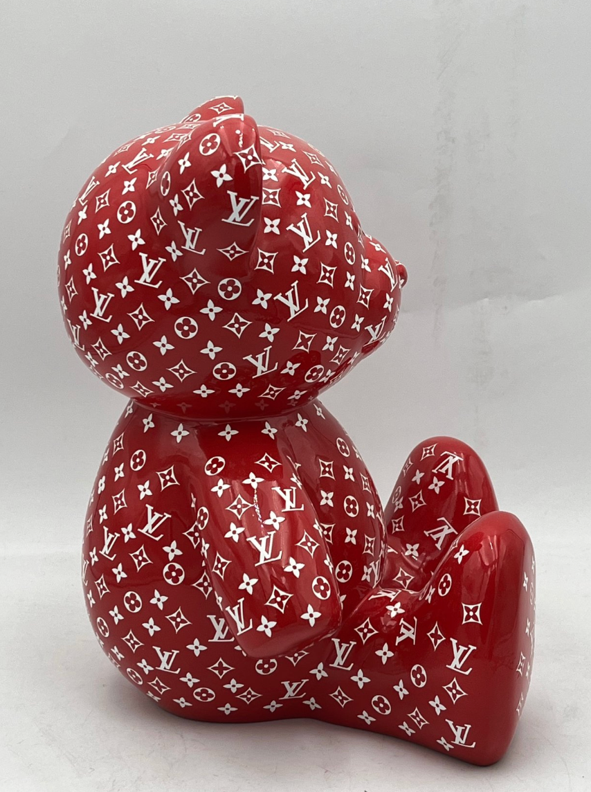 THE LOUIS VUITTON RED TEDDY BEAR